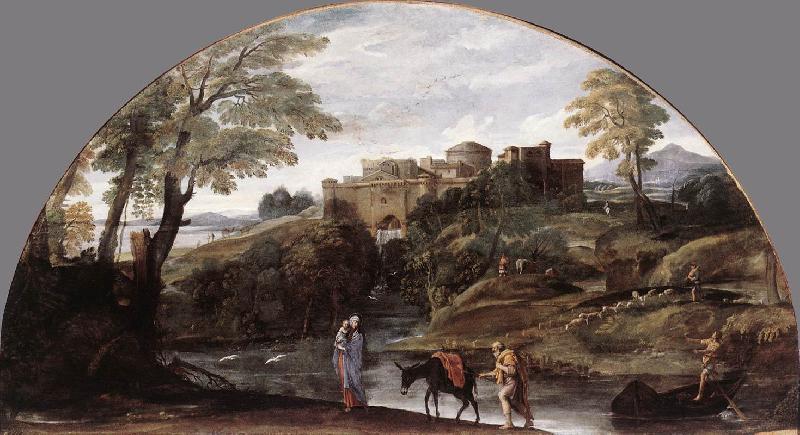 CARRACCI, Annibale The Flight into Egypt dsf Germany oil painting art